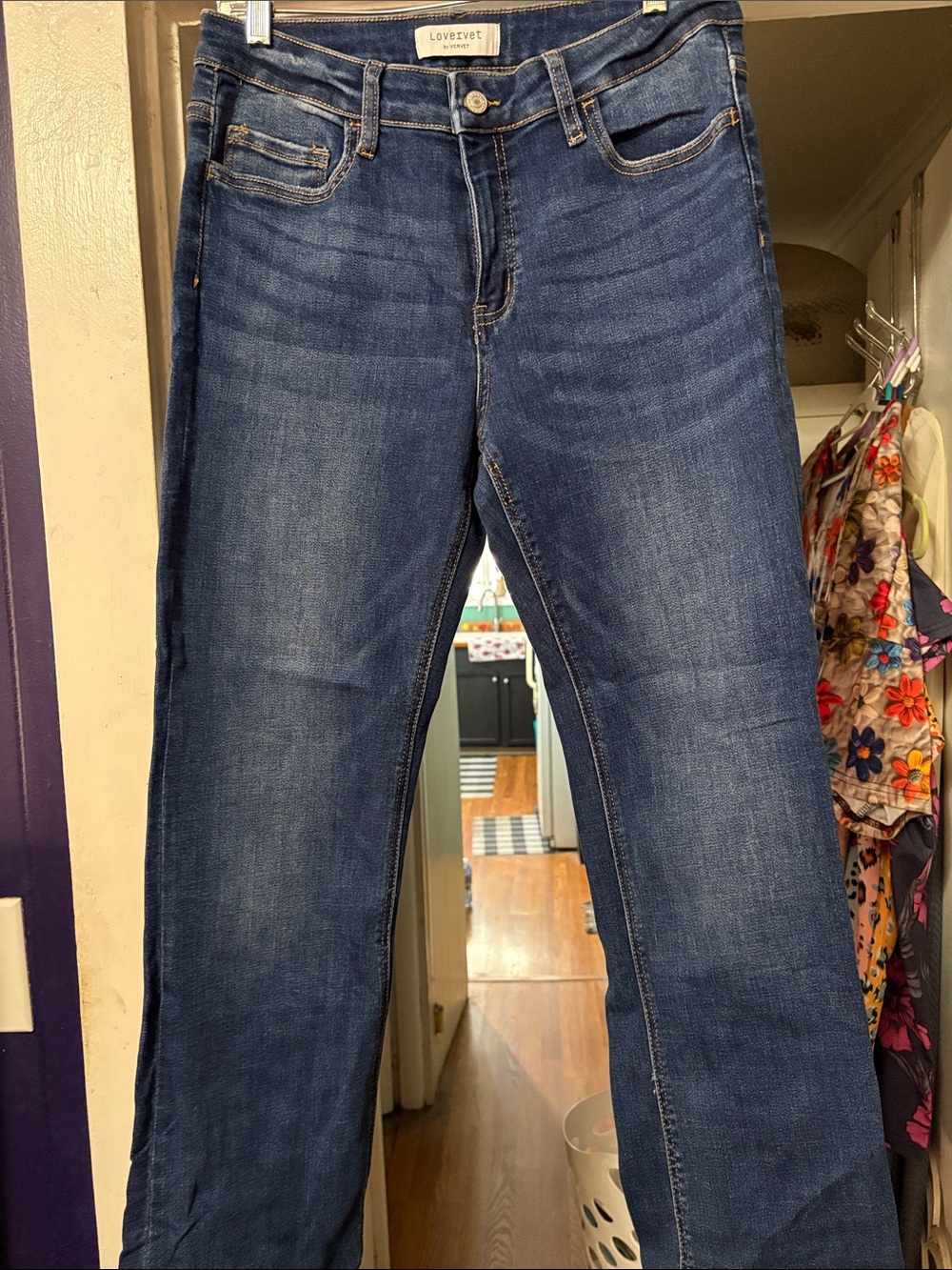 Lovevett Women’s Straight Leg Jeans in Deep Blue